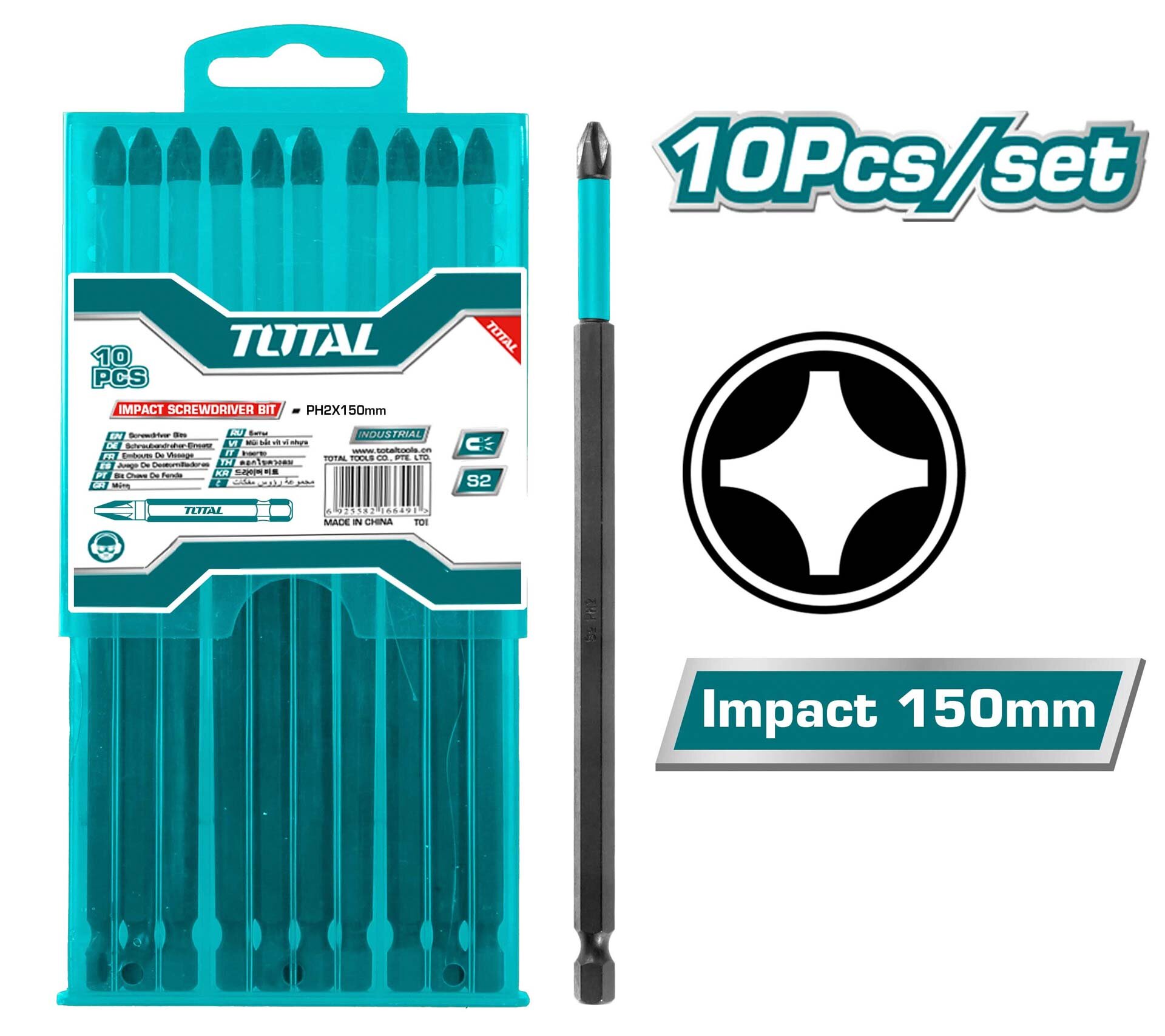 TACIM16PH263 TOTAL ΕΠΑΓΓ. ΜΥΤΕΣ ΜΑΓΝΗΤΙΚΕΣ ΜΑΥΡΕΣ ΡH2 150mm 10ΤΕΜ (TACIM16PH263) - Image 1