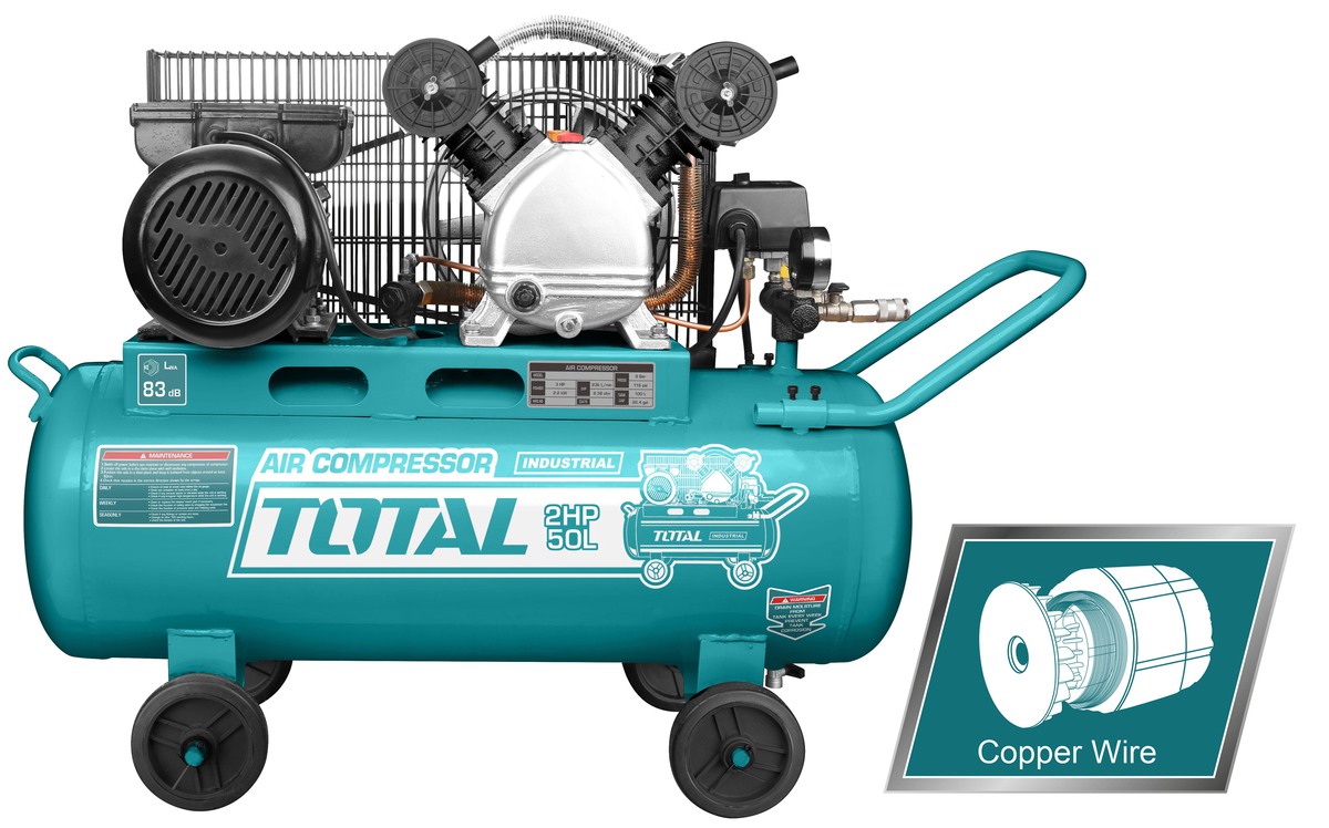 TC2200506 TOTAL ΑΕΡΟΣΥΜΠΙΕΣΤΗΣ ΙΜΑΝΤΑ 50Lit ΜΕ 2 ΚΕΦΑΛΕΣ (TC2200506) - Image 1