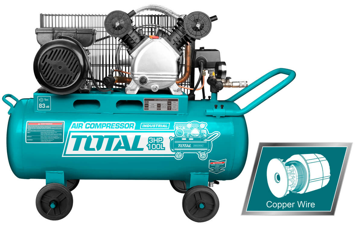 TC2301006 TOTAL ΑΕΡΟΣΥΜΠΙΕΣΤΗΣ ΙΜΑΝΤΑ 100Lit ΜΕ 2 ΚΕΦΑΛΕΣ (TC2301006) - Image 1