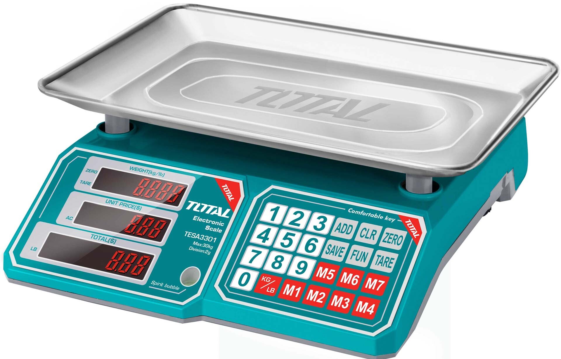 TESA3301 TOTAL ΗΛΕΚΤΡΟΝΙΚΗ ΖΥΓΑΡΙΑ 30Kg (TESA3301) - Image 1