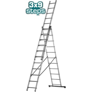 TOTAL ΣΚΑΛΑ ΑΛΟΥΜΙΝΙΟΥ ΕΠΑΓΓΕΛΜΑΤΙΚΗ 3Χ9 ΣΚΑΛΟΠΑΤΙΑ (THLAD03391)