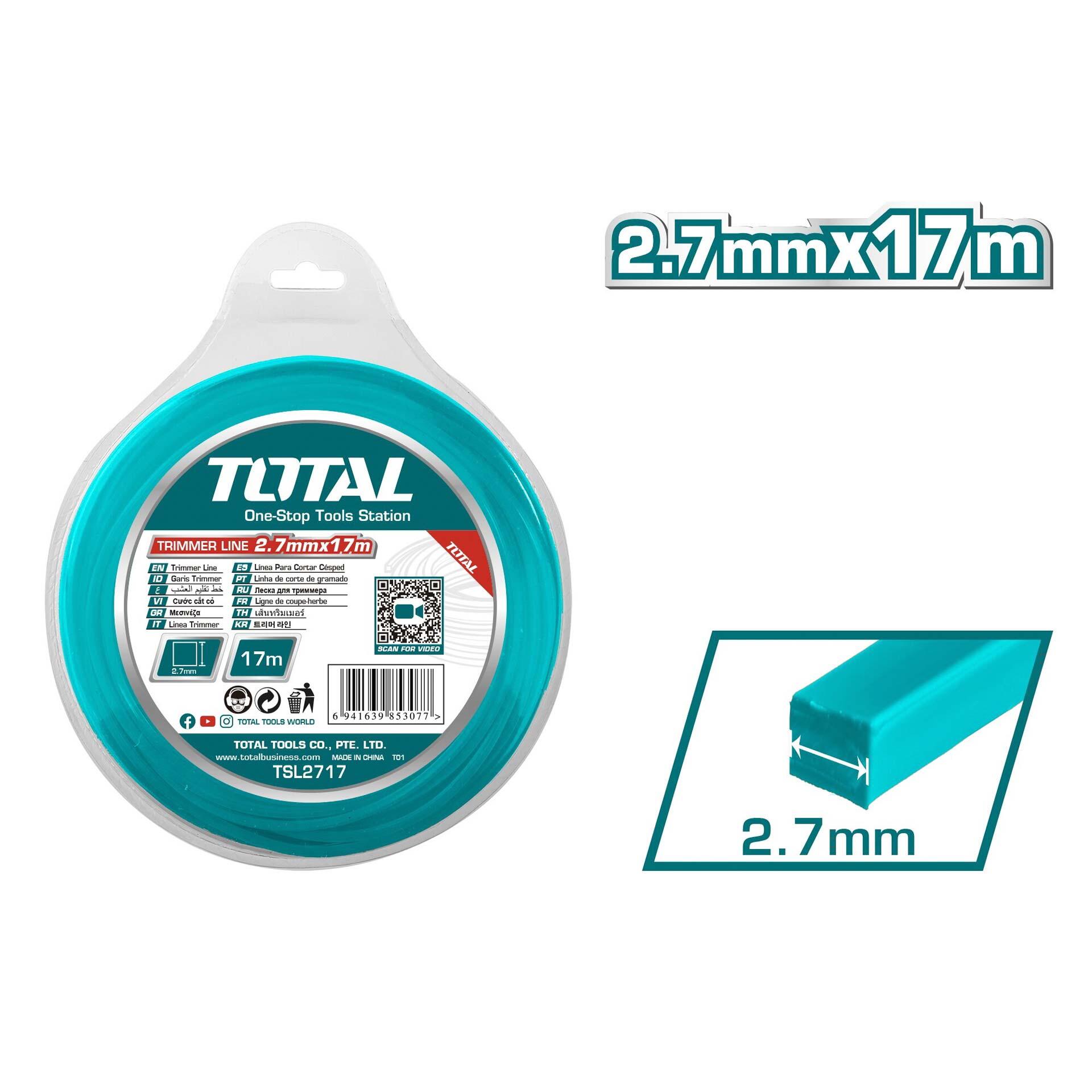 TSL2717 TOTAL ΜΕΣΙΝΕΖΑ ΤΕΤΡΑΓΩΝΗ 2.7mm - 17m (TSL2717) - Image 1