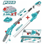 TOTAL ΤΗΛΕΣΚΟΠΙΚΟ ΚΟΝΤΑΡΟΠΡΙΟΝΟ + ΨΑΛΙΔΙ ΜΠΟΡΝΤΟΥΡΑΣ ΜΠΑΤ. Li-ion 20V / 2Ah / 1 ΜΠΑΤΑΡΙΑ  (TPTS201681)