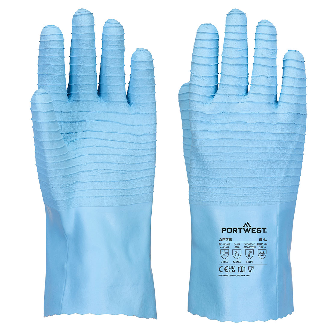 AP75BLU.jpg Γάντι Latex FD Chem B - Image 1