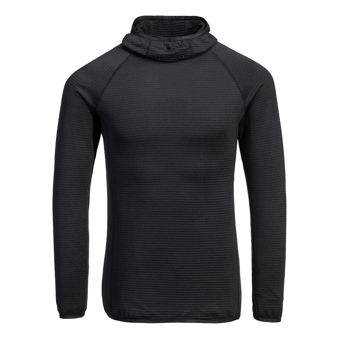 B191BKR.jpg Μπλούζα Base Layer με Κουκούλα Φλις Waffle - Image 1