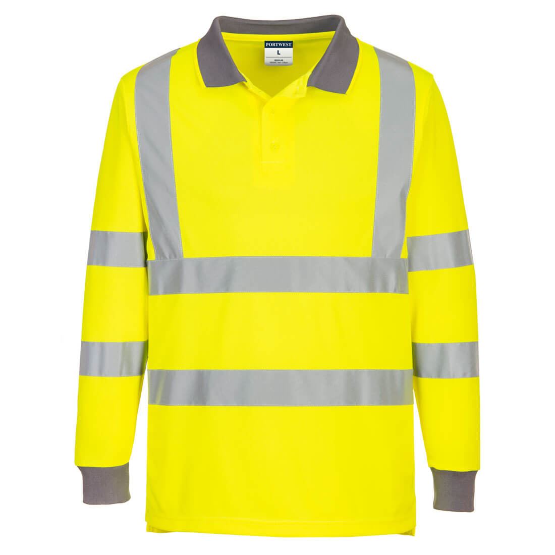 EC11YER.jpg Ανακλαστικό Πόλο Eco L/S ( Πακέτο των 6) - Image 1