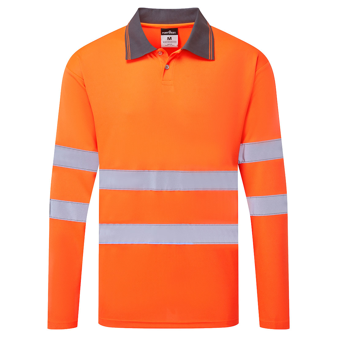ES277ORR.jpg ES1 Essential HV PoloShirt L/S - Image 1