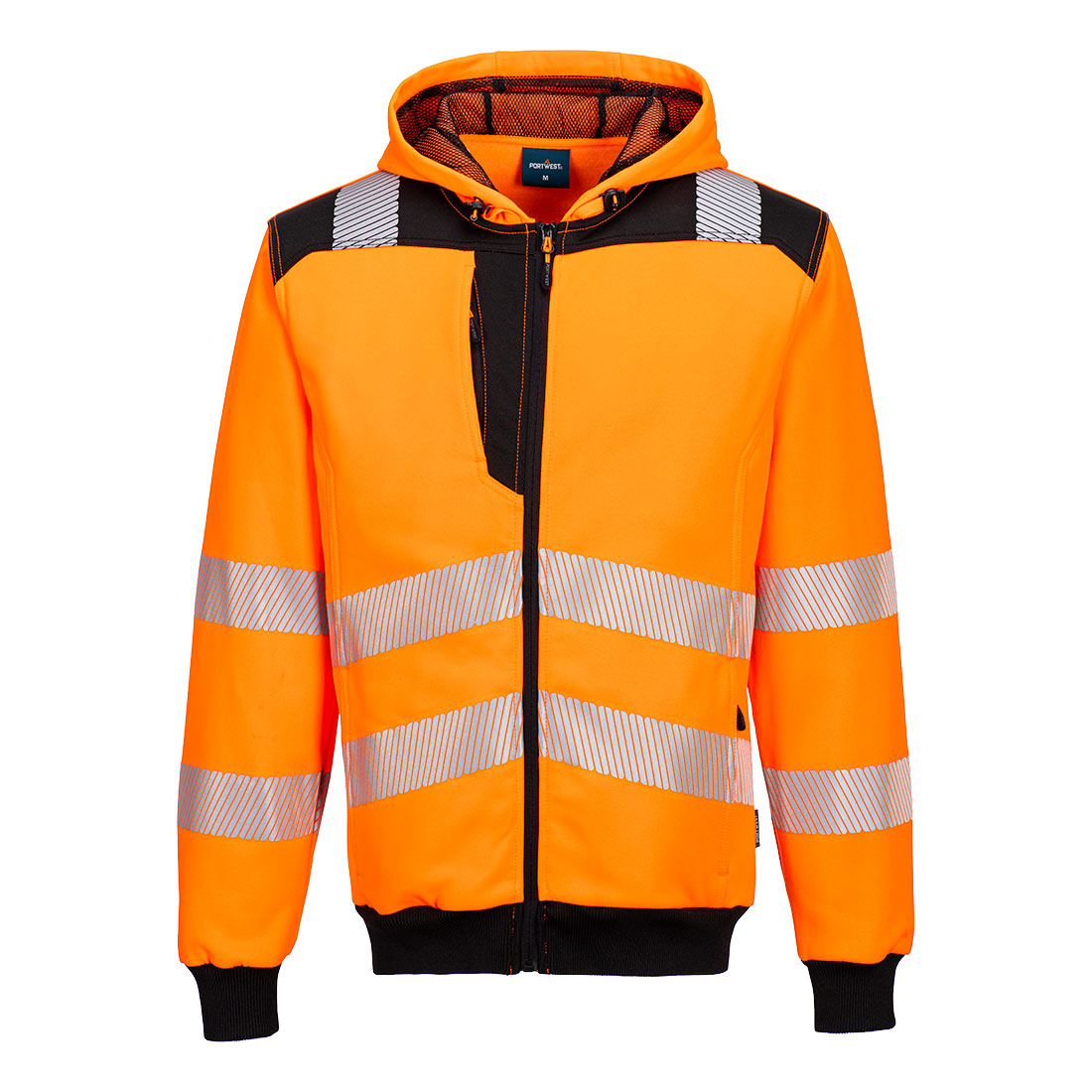 PW327OBR.jpg Μπλούζα με Κουκούλα Hi-Vis PW3 - Image 1