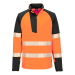Hi-Vis Φούτερ με Φερμουάρ 1/4 PW3