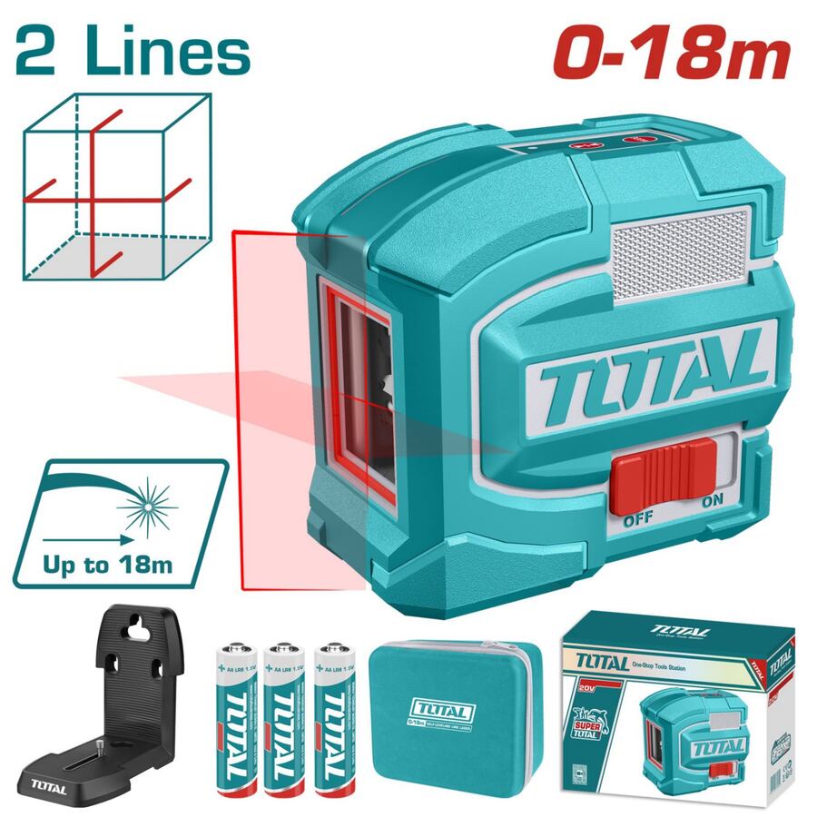 TLL156503 TOTAL ΕΠΑΓΓ. ΑΛΦΑΔΙ LASER ΑΥΤΟ-ΟΡΙΖΟΝΤΙΟΥΜΕΝΟ 0-18m ΚΟΚΚΙΝΕΣ ΑΚΤΙΝΕΣ 2 Lines (TLL156503) - Image 1