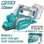 TOTAL ΕΠΑΓΓ. ΠΛΑΝΗ ΜΠΑΤ. Li-ion 20V ΧΩΡΙΣ ΜΠΑΤΑΡΙΑ & ΦΟΡΤΙΣΤΗ (TRLI20401)