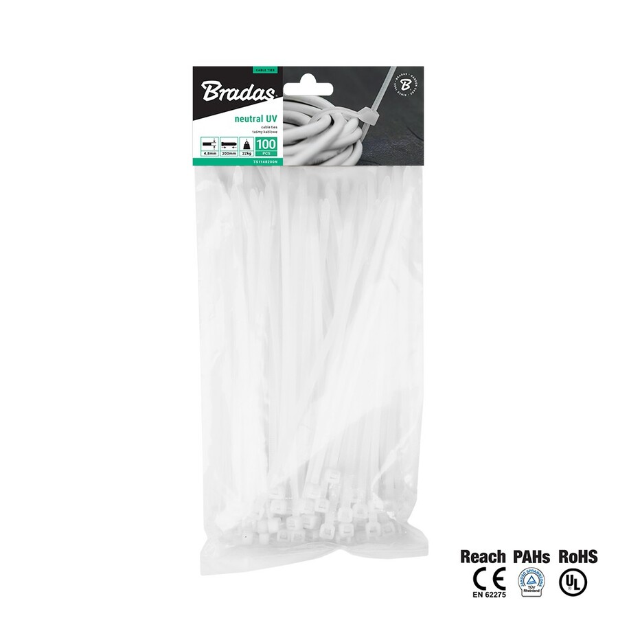 TS11-48250N BRADAS ΔΕΣΤΡΑΚΙΑ ΛΕΥΚΑ 250Χ4.8mm (TS11-48250N) - Image 1
